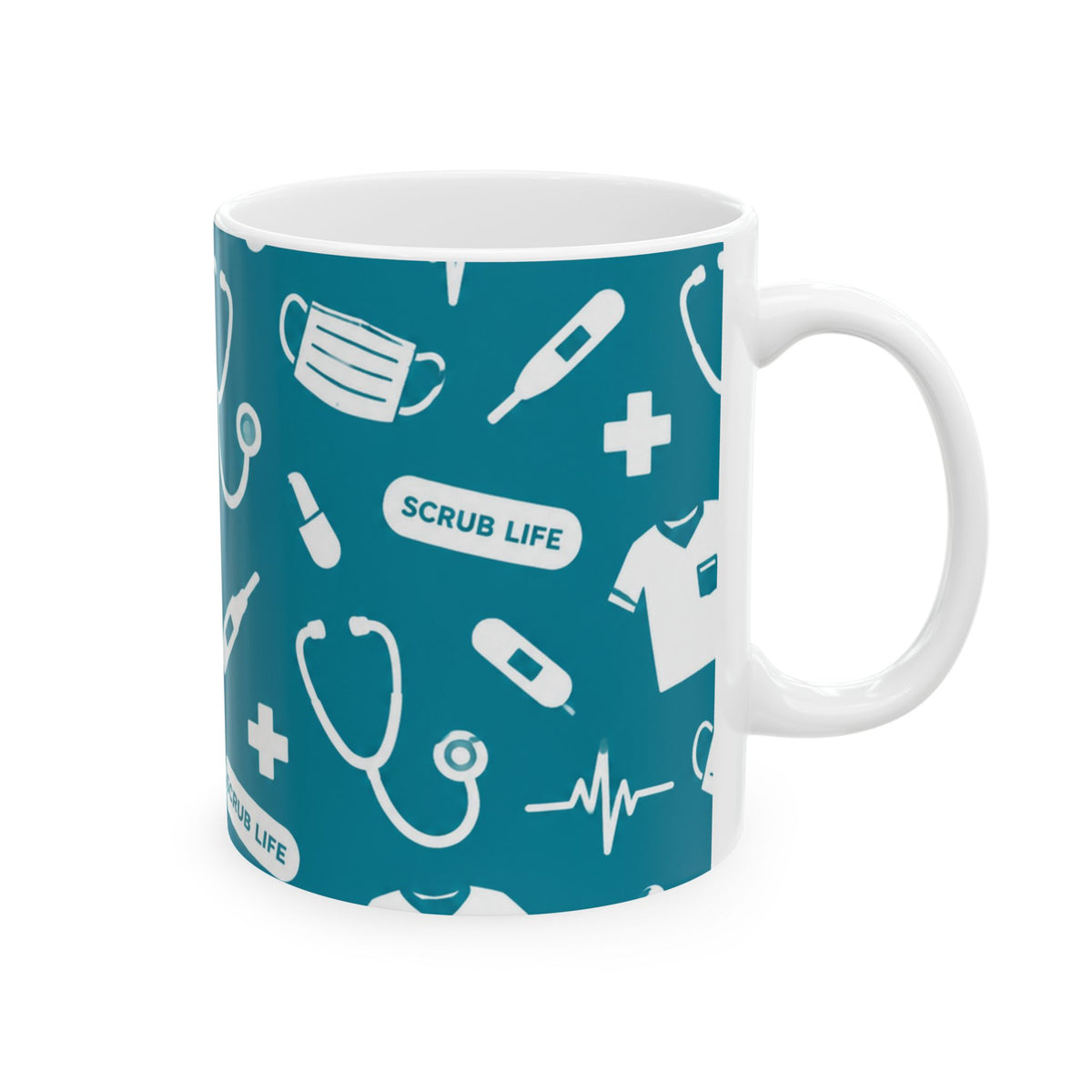 Scrub Life Medical Pattern Mug