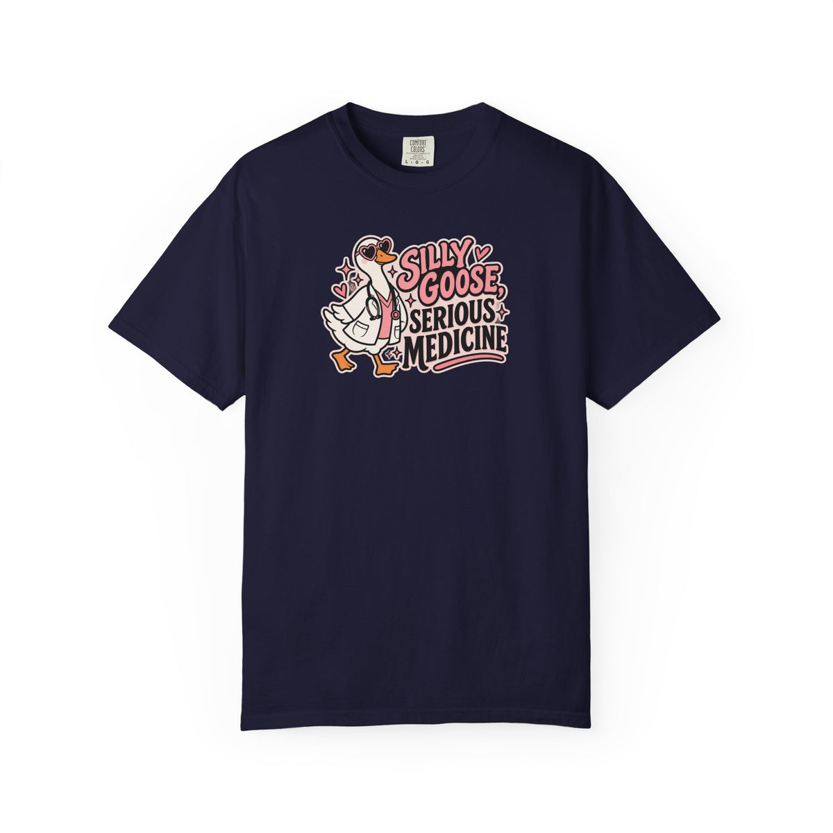 Silly Goose Serious Medicine Shirt in True Navy