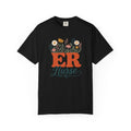 Wildflower ER Nurse Comfort Colors 1717 tee in Black