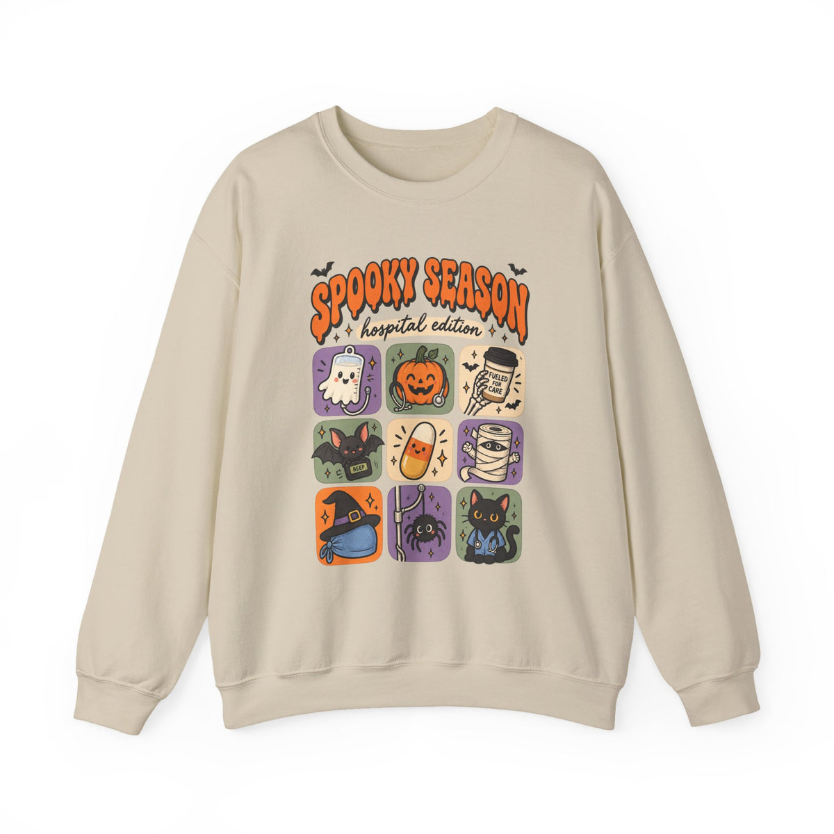 Spooky Season Hospital Edition Sweatshirt in Sand