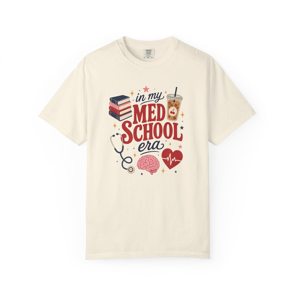 In My Med School Era Comfort Colors 1717 tee in Ivory