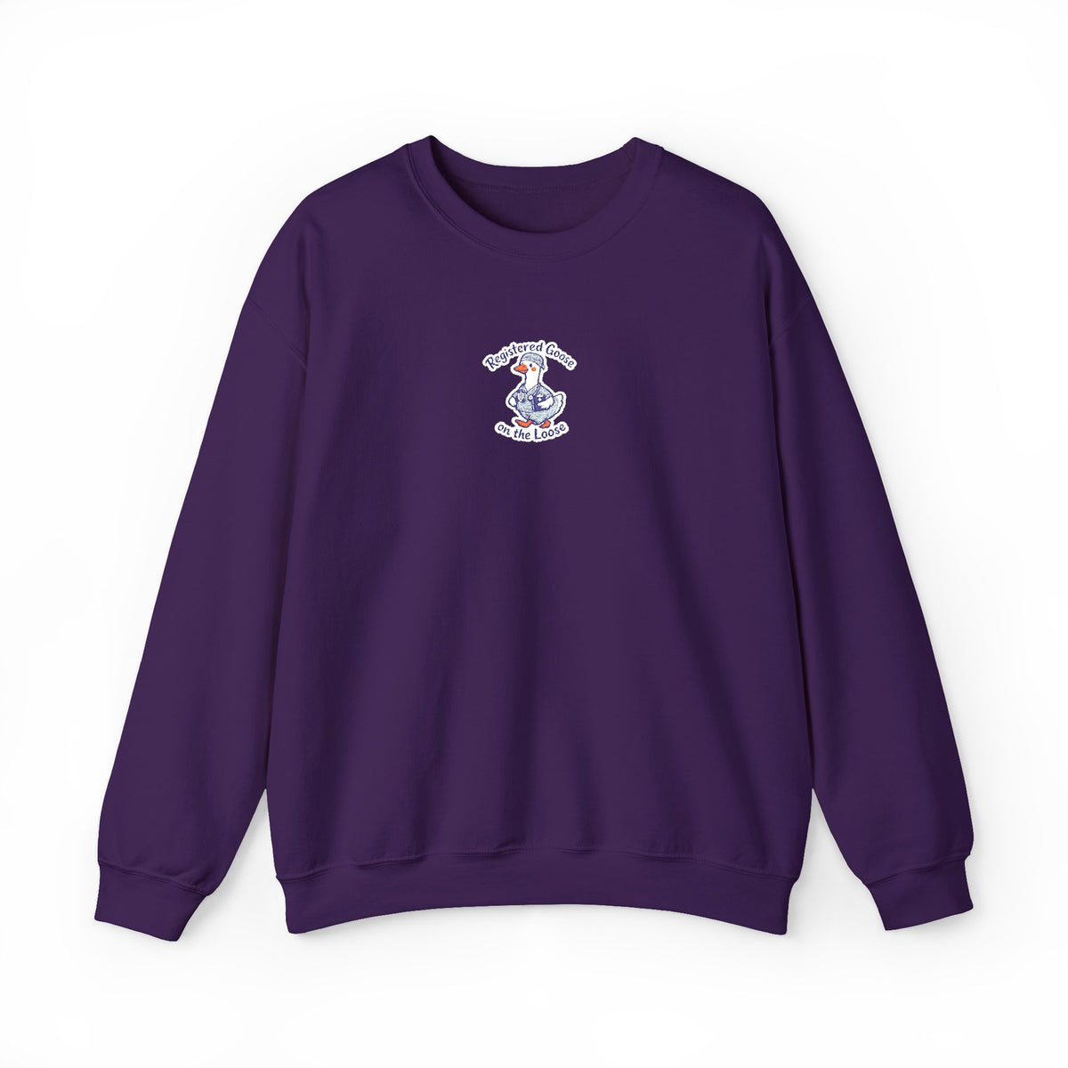 Registered Goose on the Loose Embroidered Sweatshirt in Purple