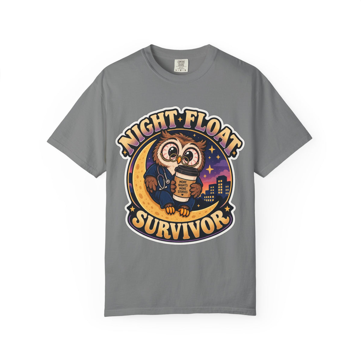 Night Float Survivor Shirt in Grey