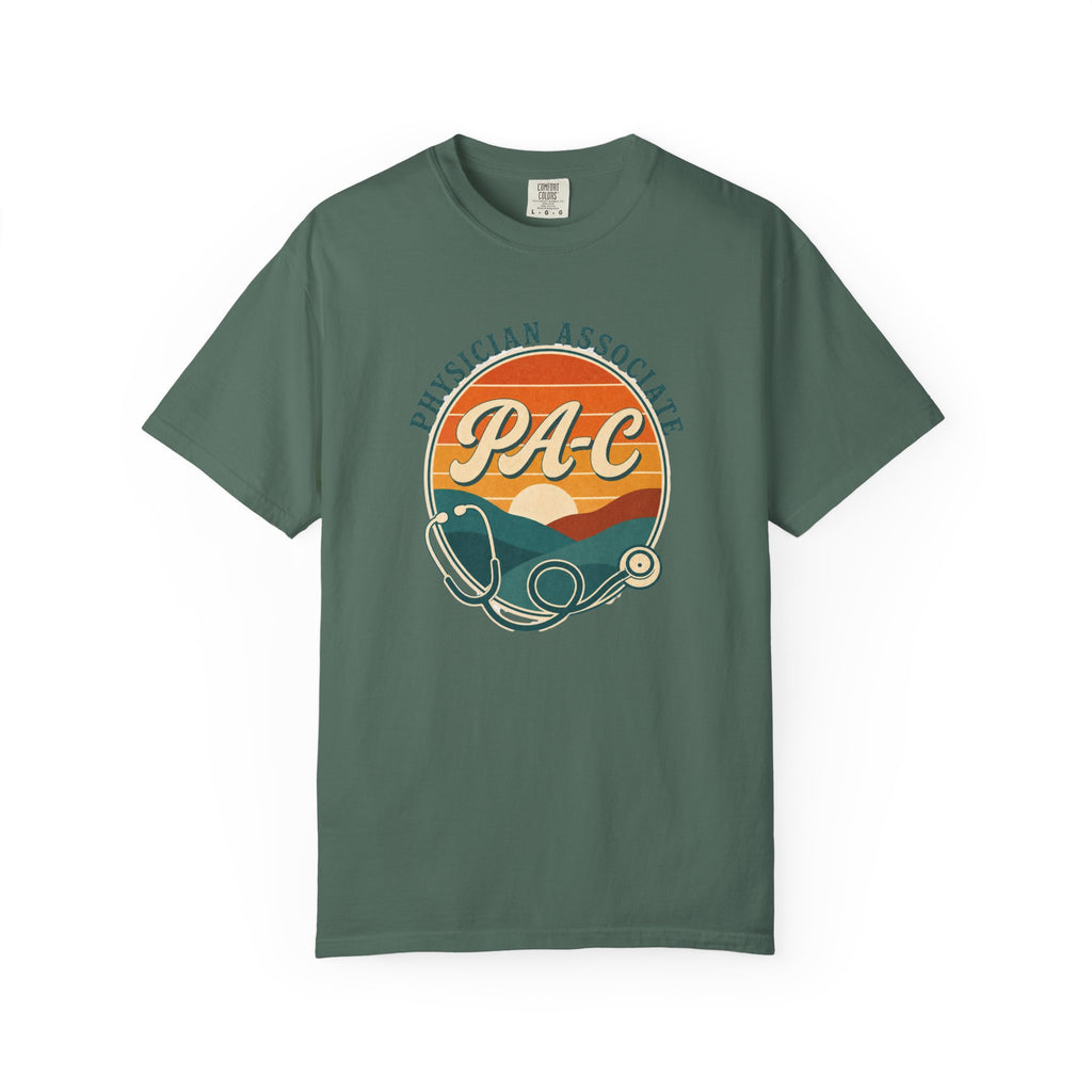 Physician Associate PA-C sunset Comfort Colors 1717 tee in Blue Spruce