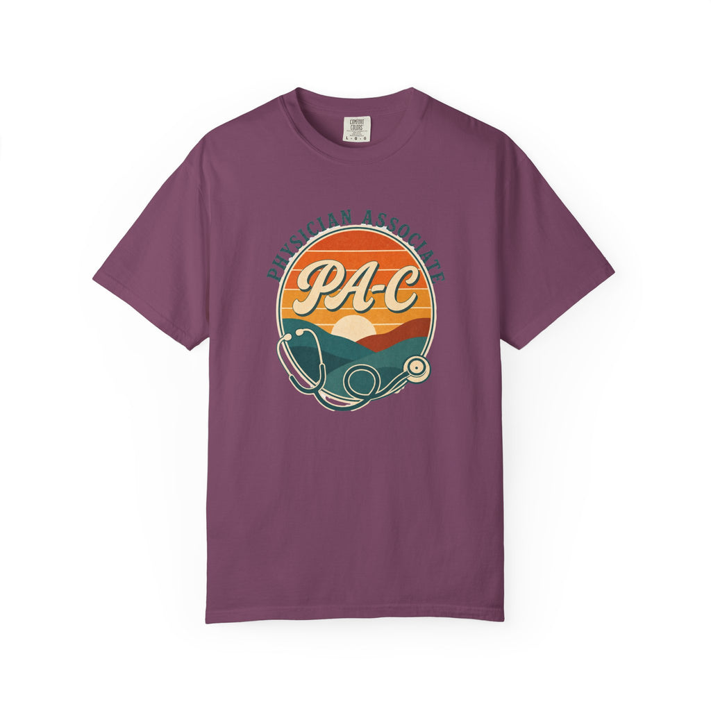 Physician Associate PA-C sunset Comfort Colors 1717 tee in Berry
