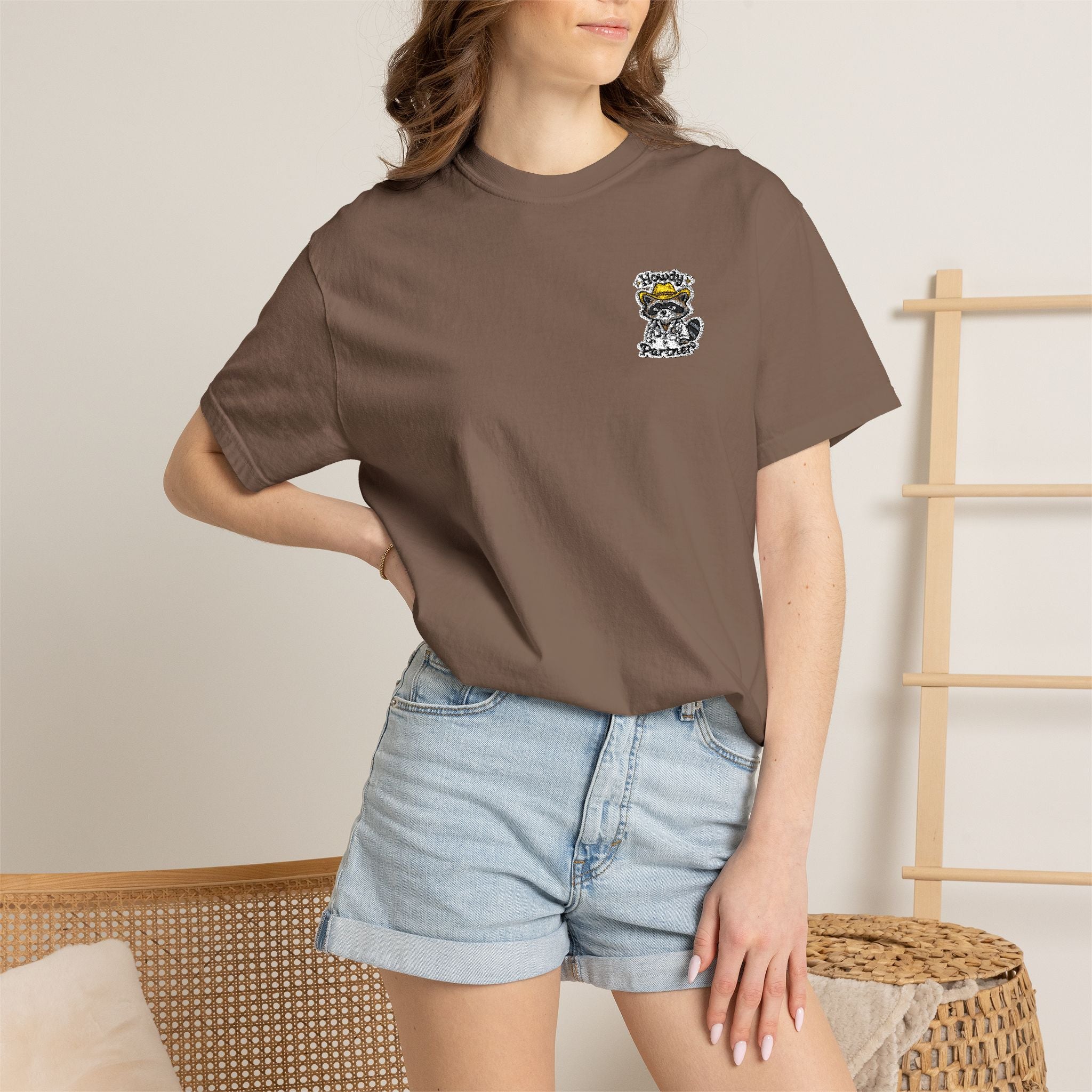 Howdy Partner Raccoon Comfort Colors T-Shirt | Western Medical Tee
