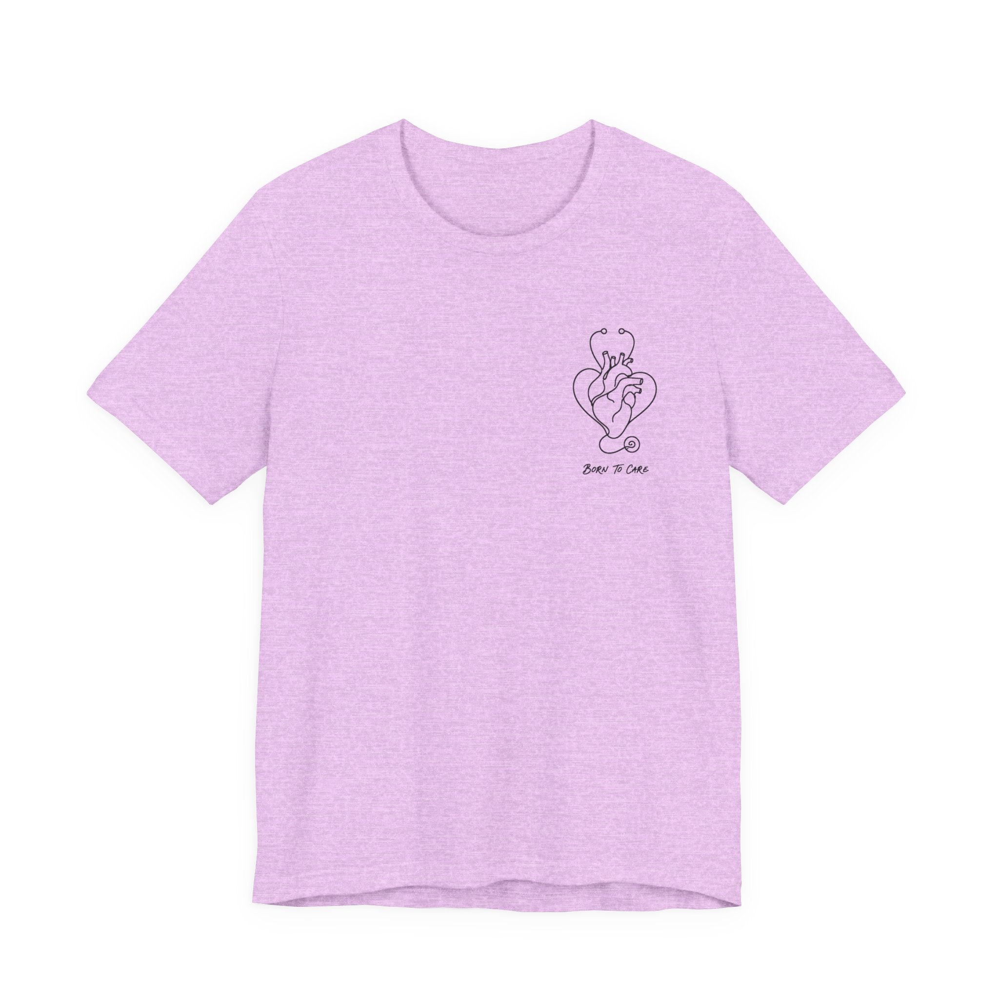 Born to Care Nurse Heart Stethoscope T-Shirt | Nurse Gift