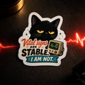 Vital Signs Are Stable Sticker | Grumpy Cat Kiss-Cut Nurse Gift