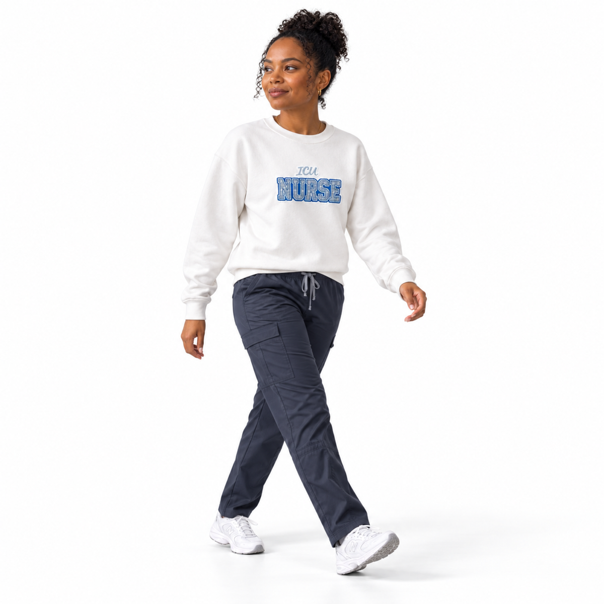 ICU Nurse Collegiate Embroidered Sweatshirt