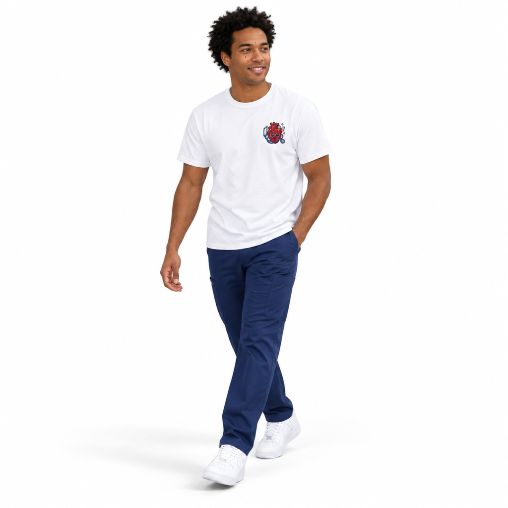 Cute Anatomical Heart Embroidered Shirt