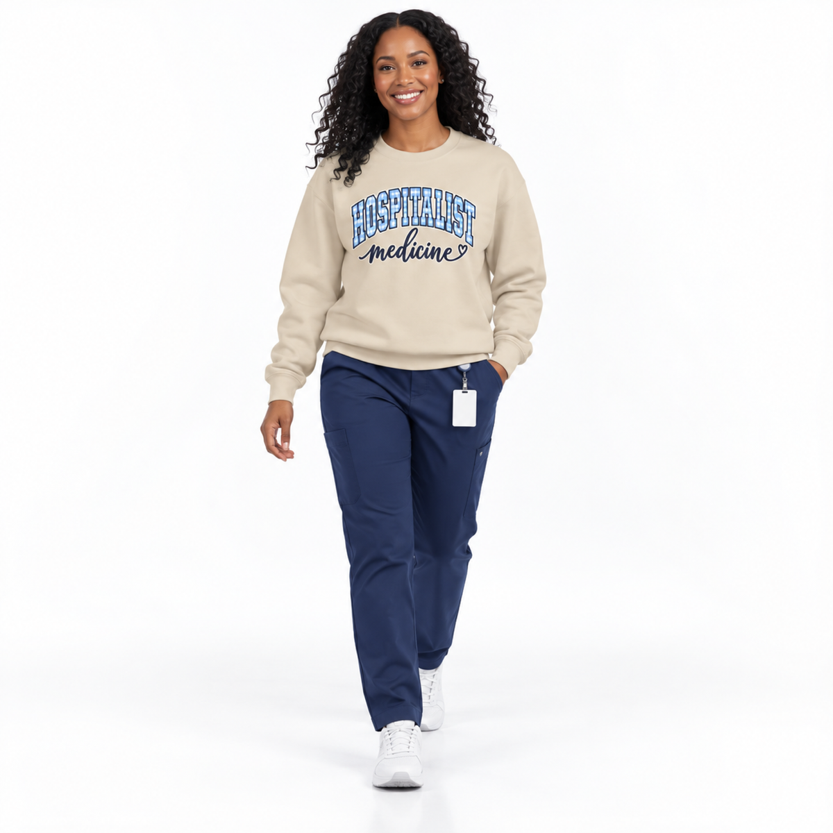 Hospitalist Gingham Sweatshirt