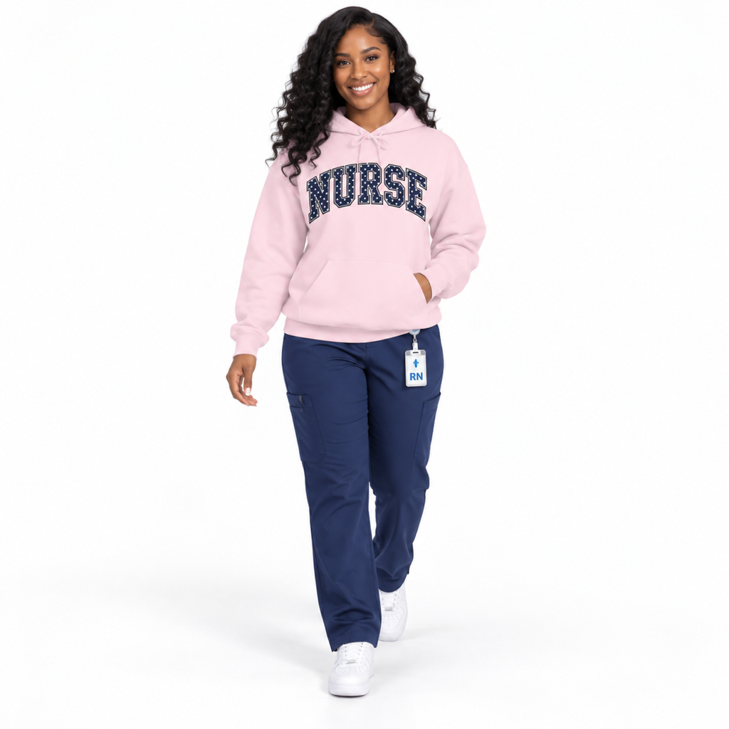 Nurse Polka Dot Varsity Hoodie