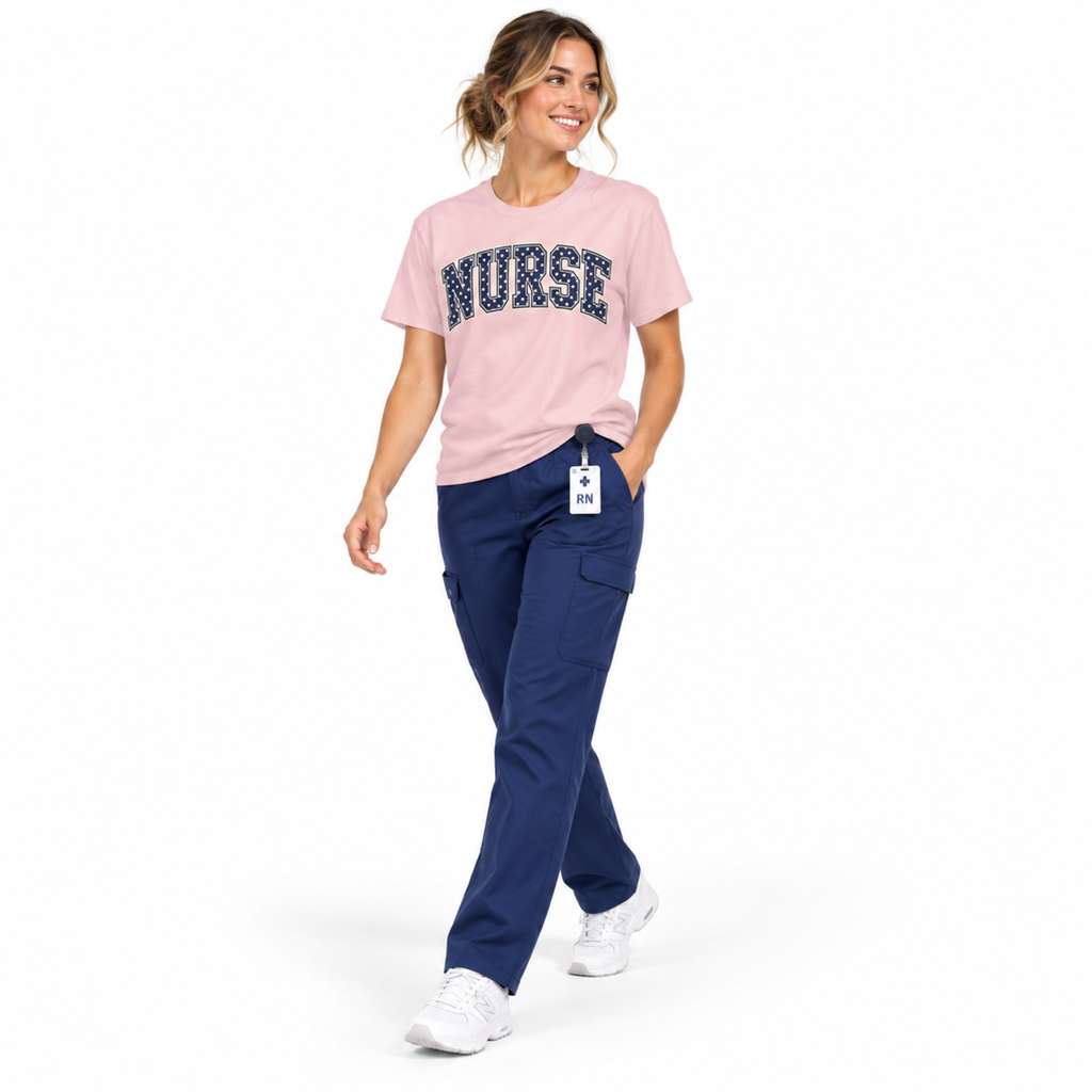 Nurse Polka Dot Varsity Shirt