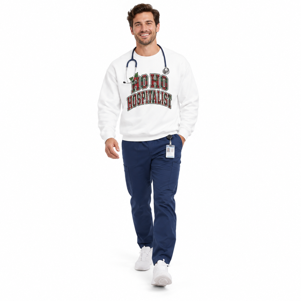 Ho Ho Hospitalist Plaid Sweatshirt