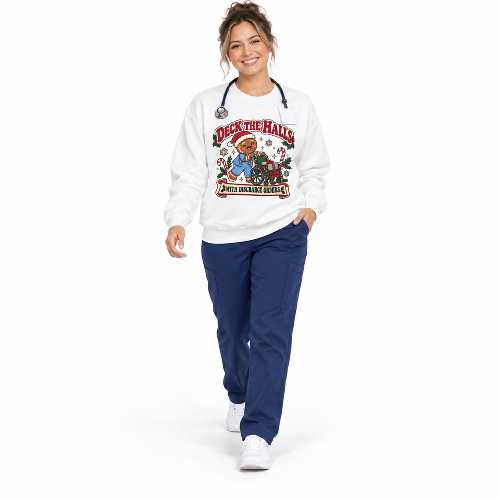 Deck the Halls with Discharge Orders Sweatshirt