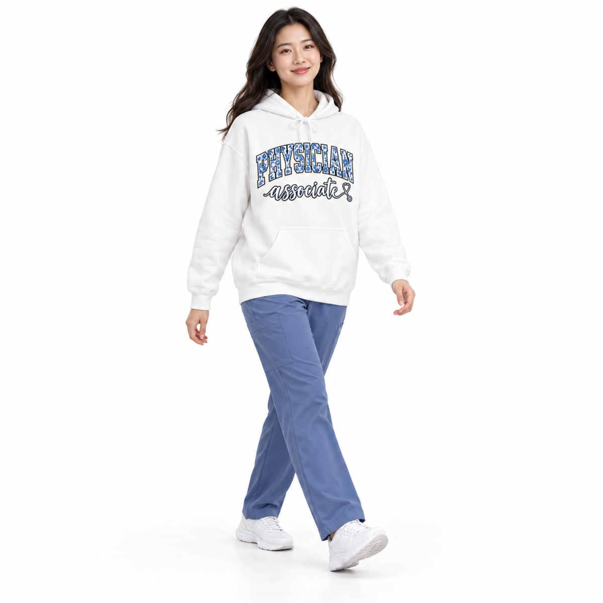 Physician Associate Floral Varsity Hoodie