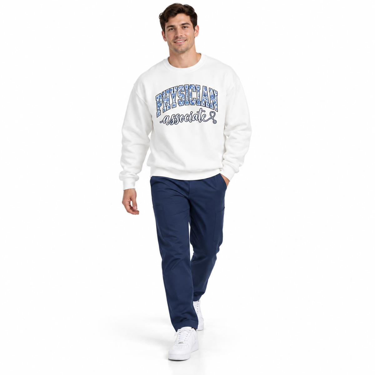 Physician Associate Floral Varsity Sweatshirt