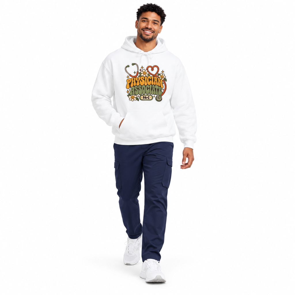 Physician Associate Retro Groovy Hoodie
