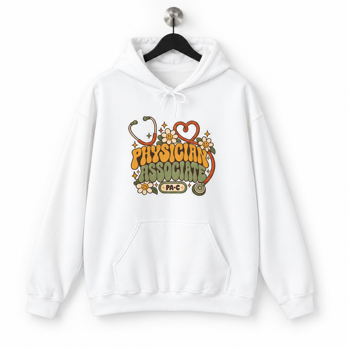 Physician Associate Retro Groovy Hoodie