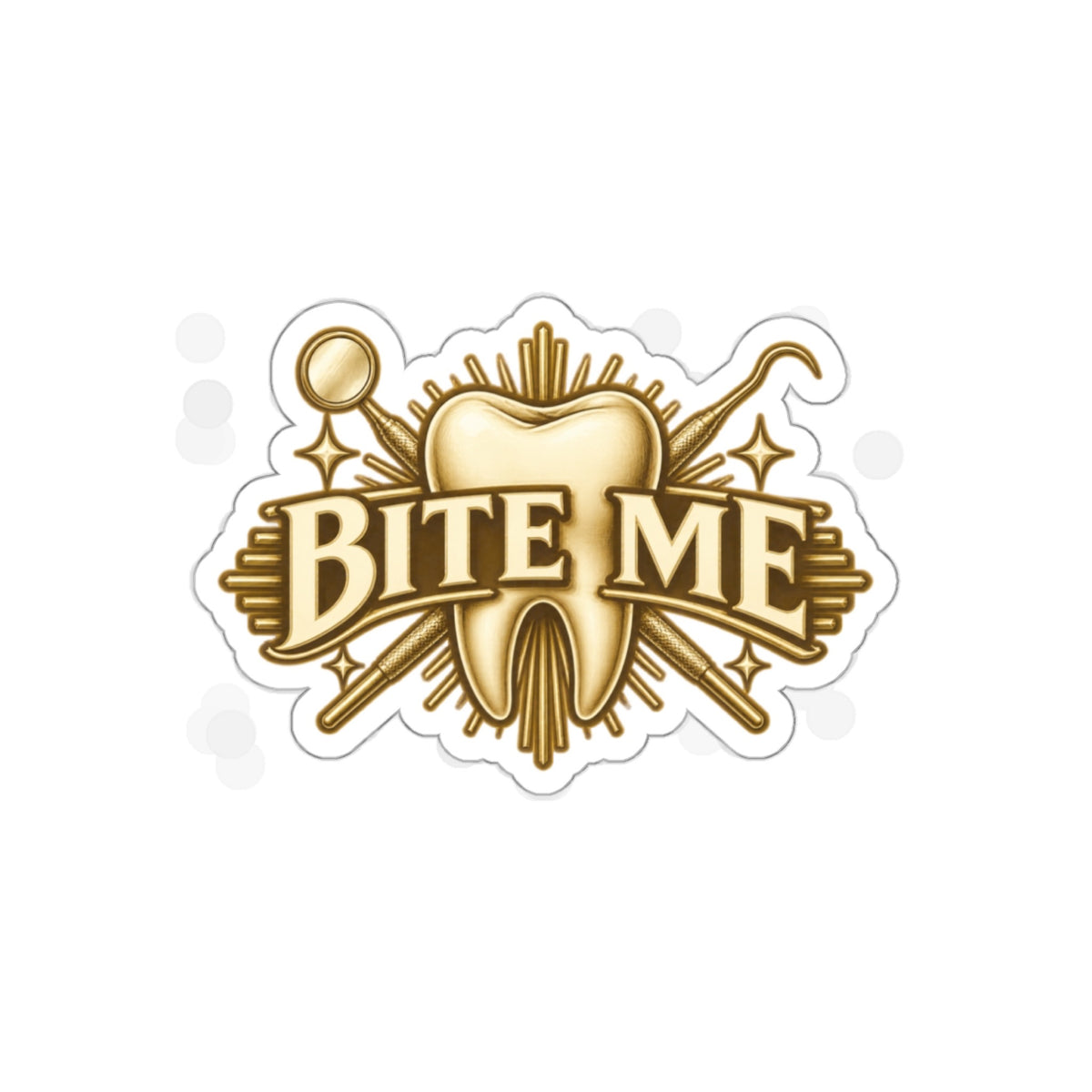 Bite Me Crest Sticker