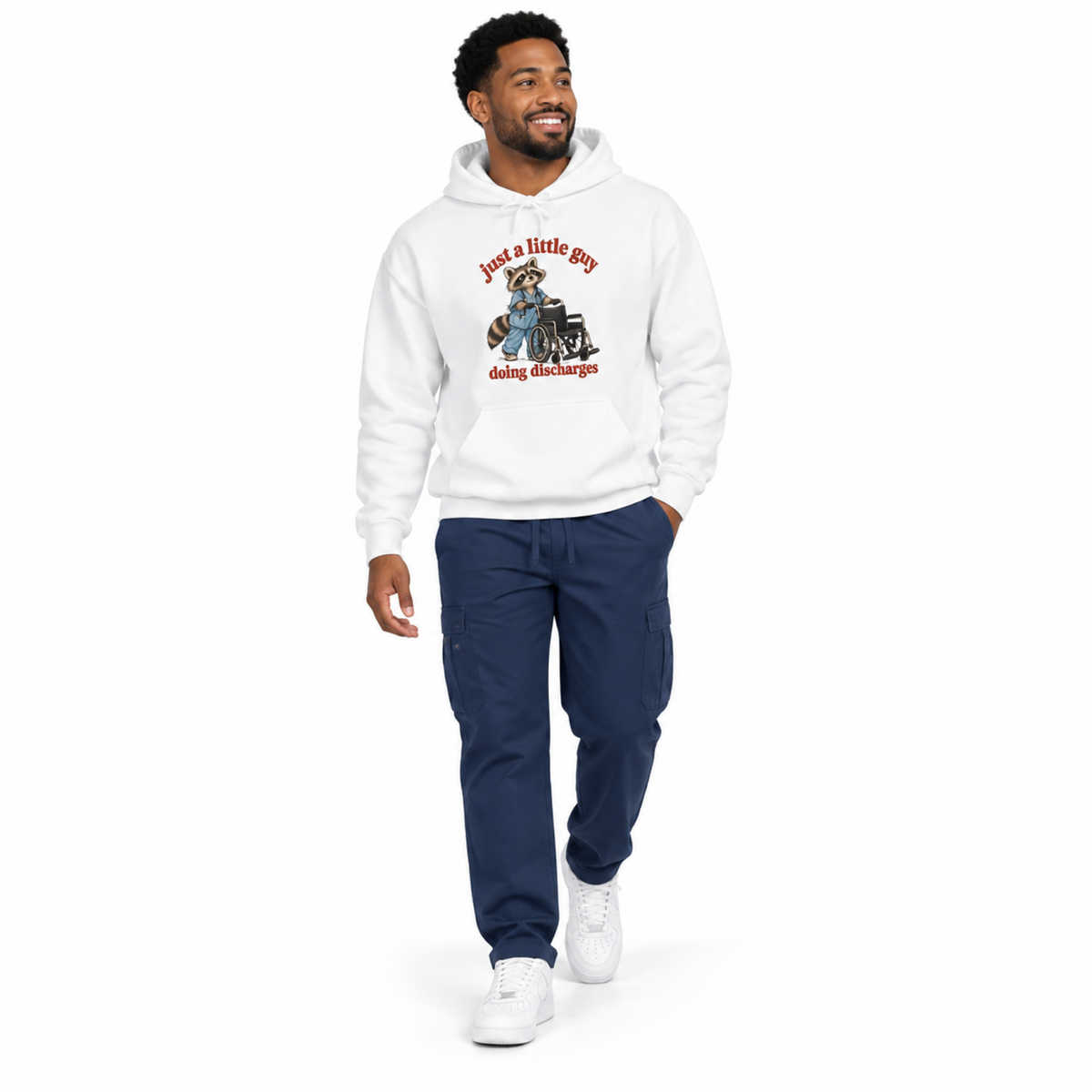 Just a Little Guy Doing Discharges Hoodie