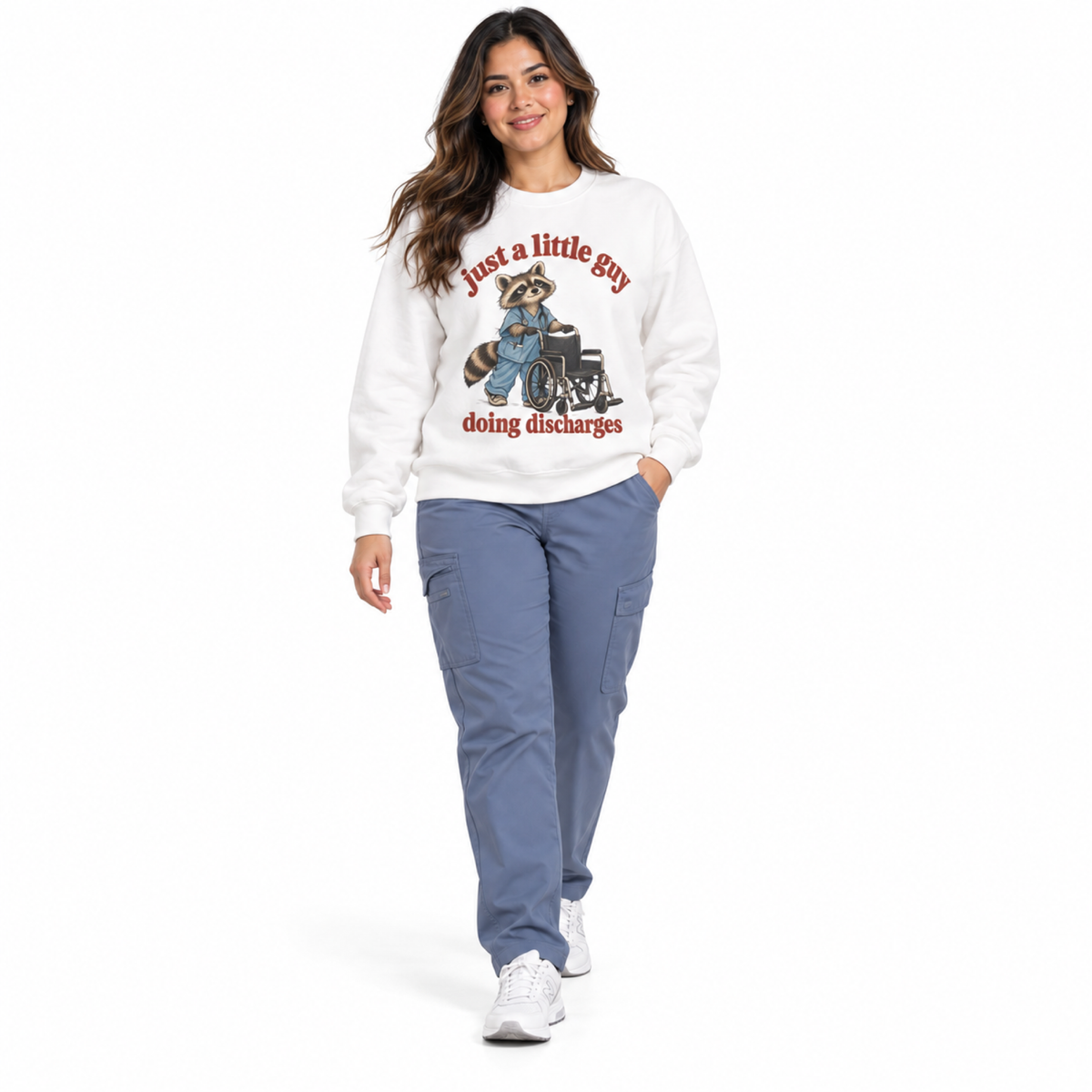 Just a Little Guy Doing Discharges Sweatshirt