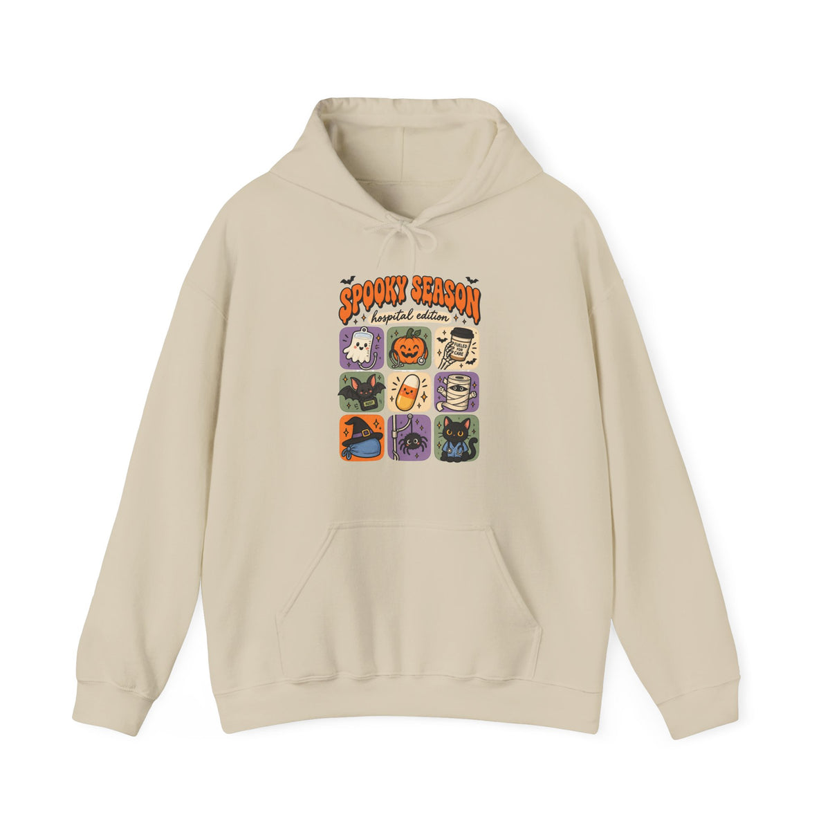 Spooky Season Hospital Edition Hoodie in Sand