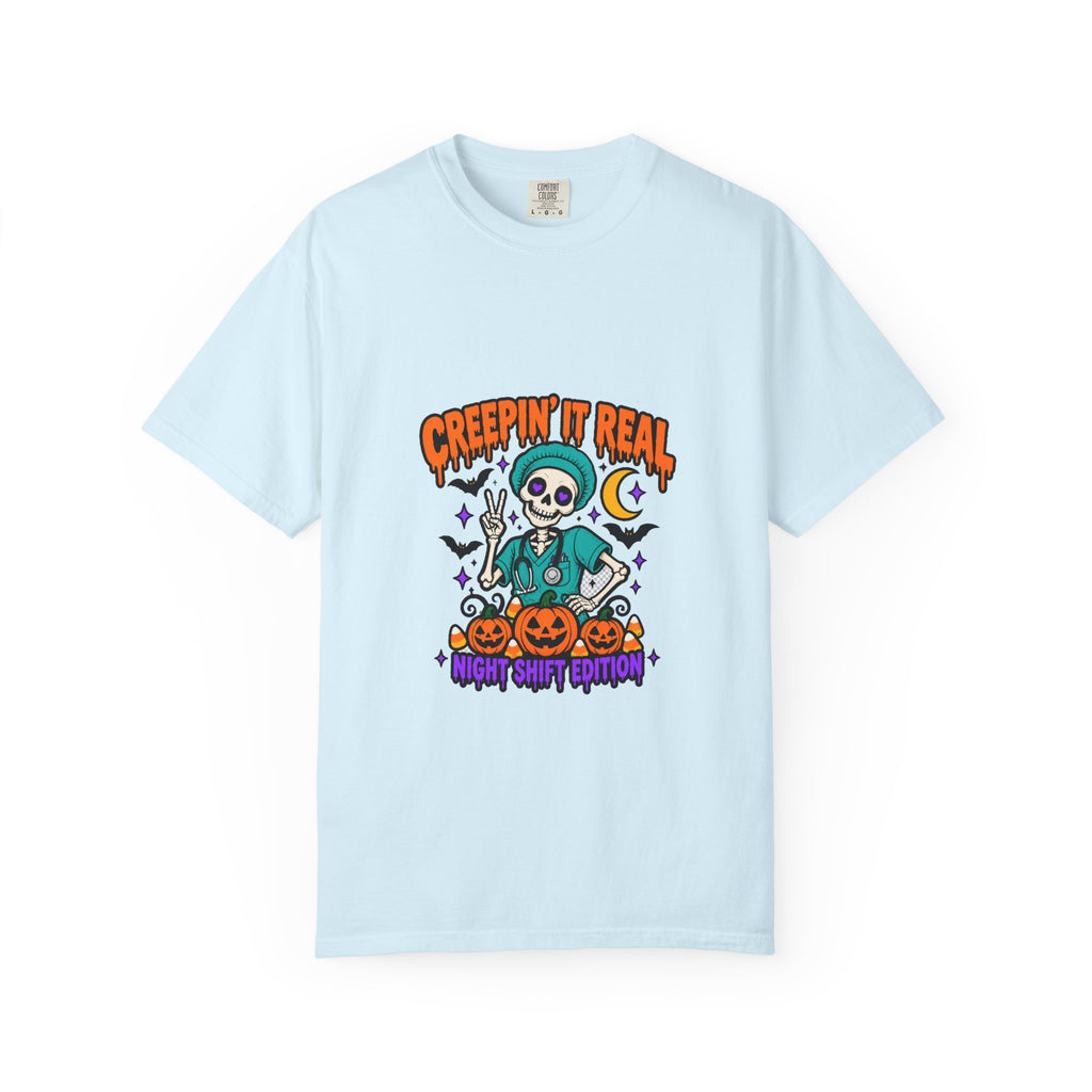 Creepin' It Real Night Shift Shirt in Chambray