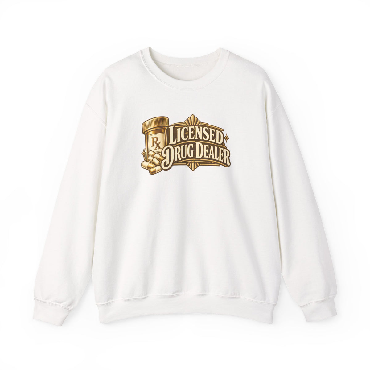 Licensed Drug Dealer Sweatshirt in White
