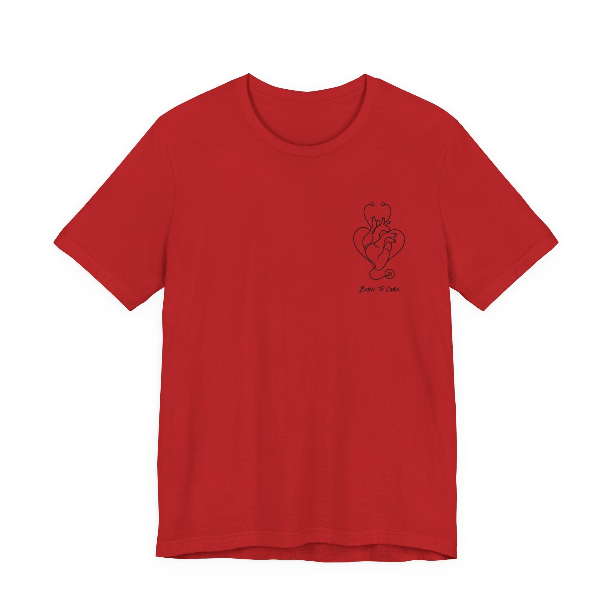 Born to Care Nurse Heart Stethoscope T-Shirt | Nurse Gift