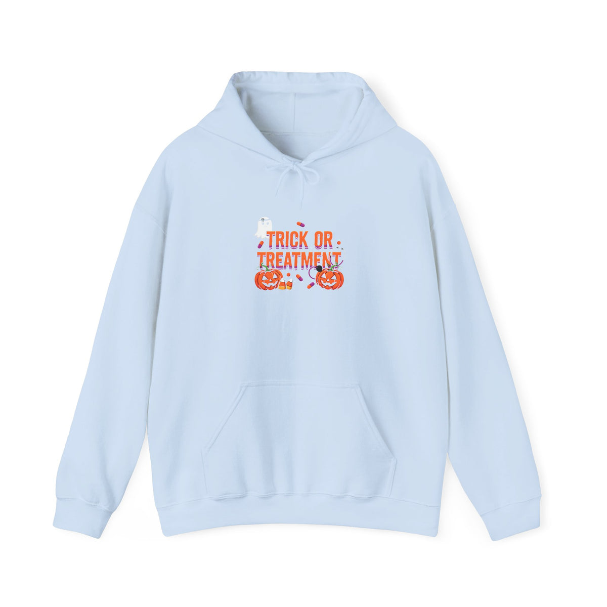 Trick or Treatment Hoodie in Light Blue