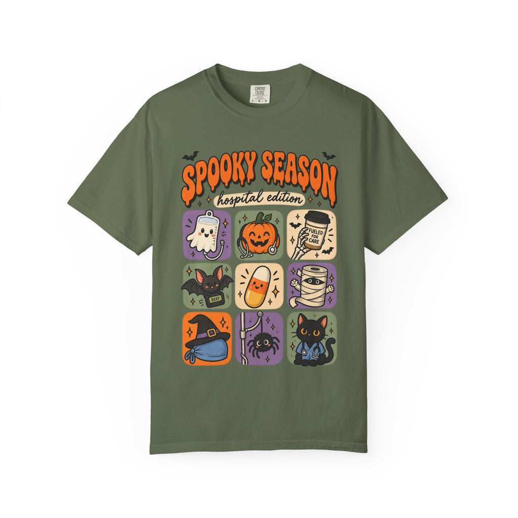 Spooky Season Hospital Edition Shirt in Sage