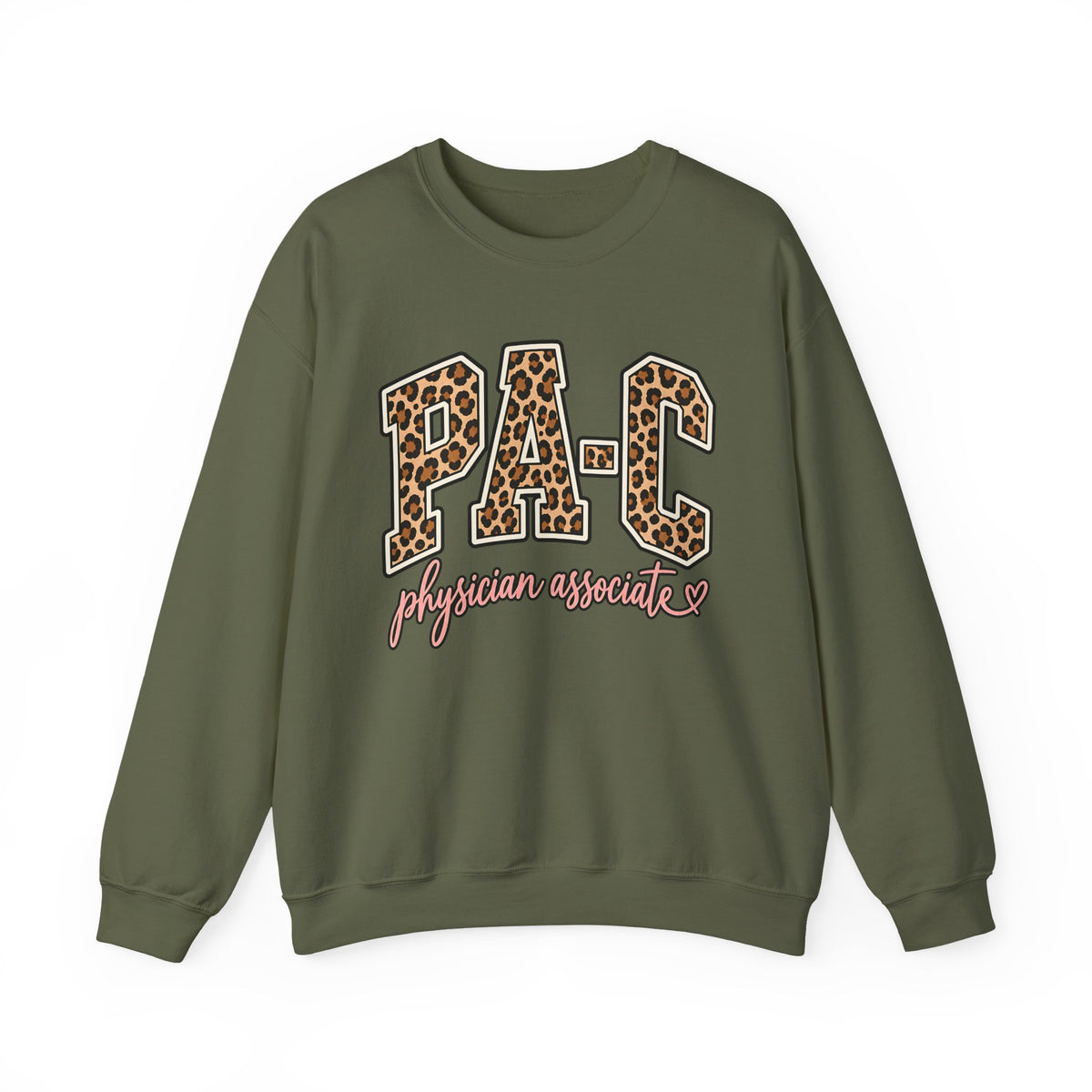 PA-C Leopard Sweatshirt in Military Green