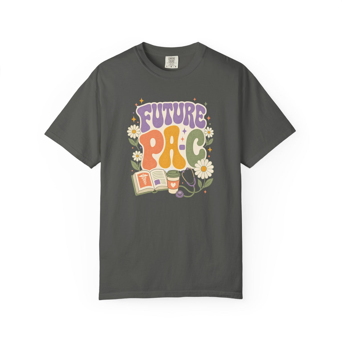 Future PA-C floral Comfort Colors 1717 tee in Pepper
