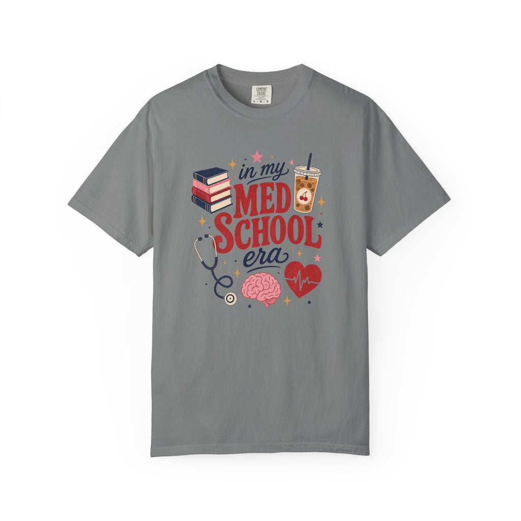 In My Med School Era Comfort Colors 1717 tee in Grey