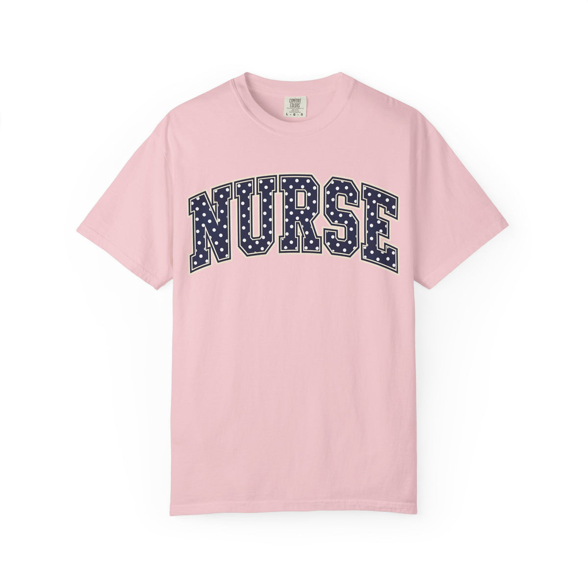 Nurse Polka Dot Varsity Shirt in Blossom