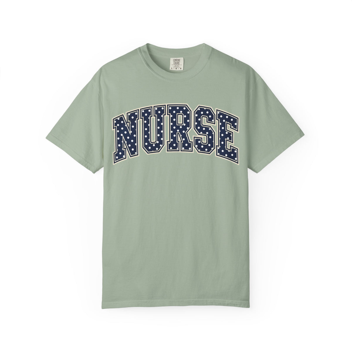 Nurse Polka Dot Varsity Shirt in Bay