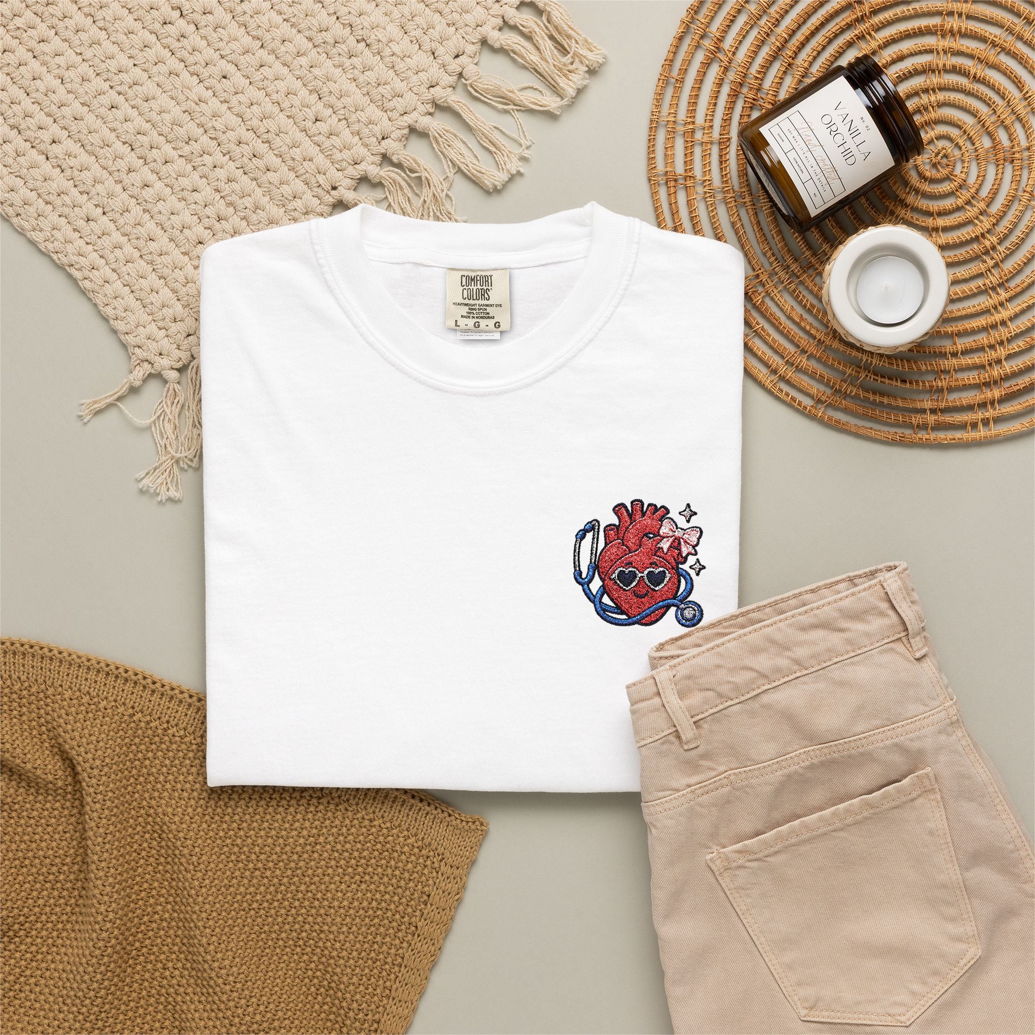 Cute Anatomical Heart Doctor Comfort Colors T-Shirt | Cardiology Nurse Gift