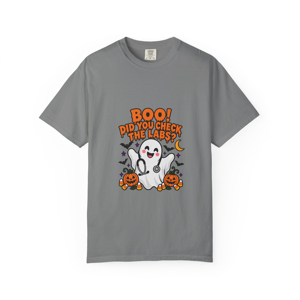 Boo! Did You Check the Labs? Shirt in Grey