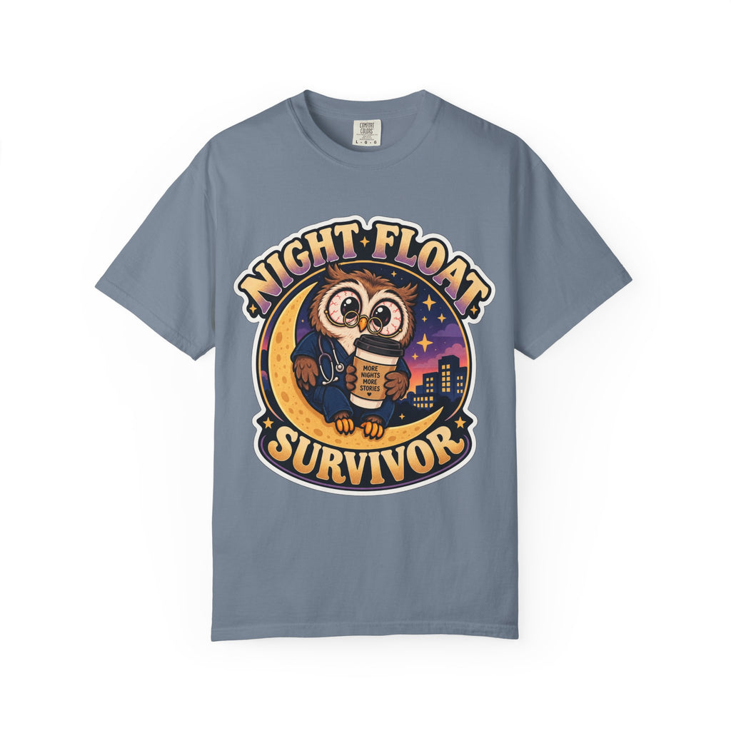 Night Float Survivor Shirt in Blue Jean