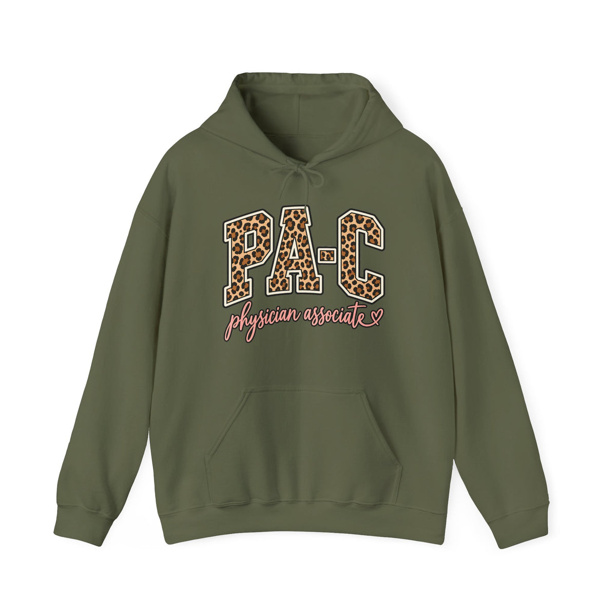 PA-C Leopard Hoodie in Military Green
