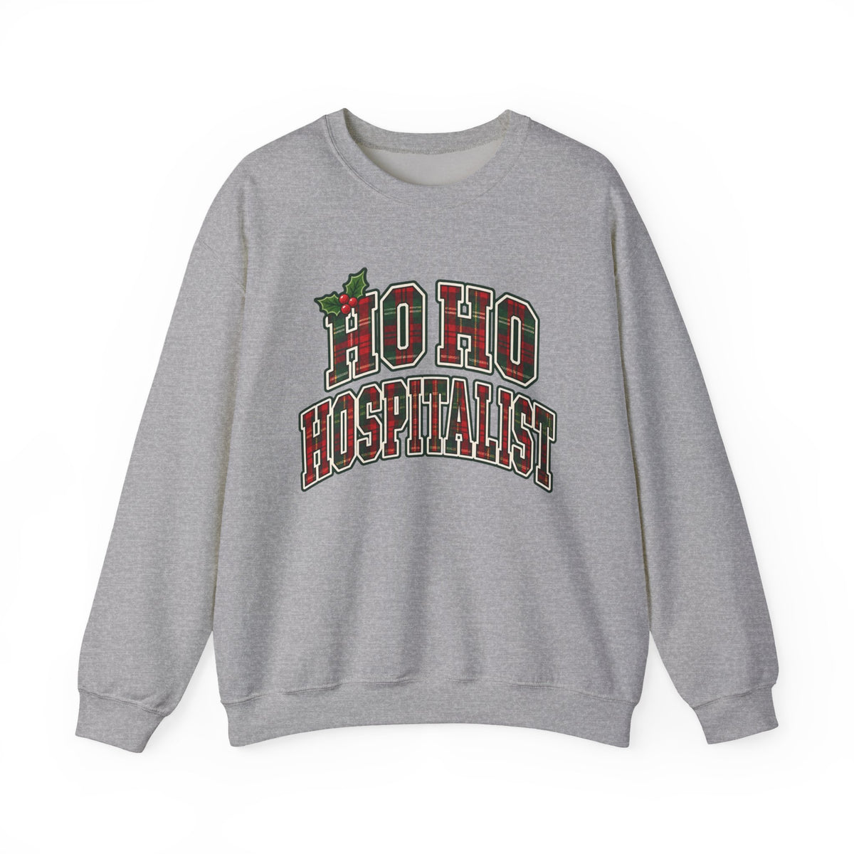 Ho Ho Hospitalist Plaid Sweatshirt in Sport Grey