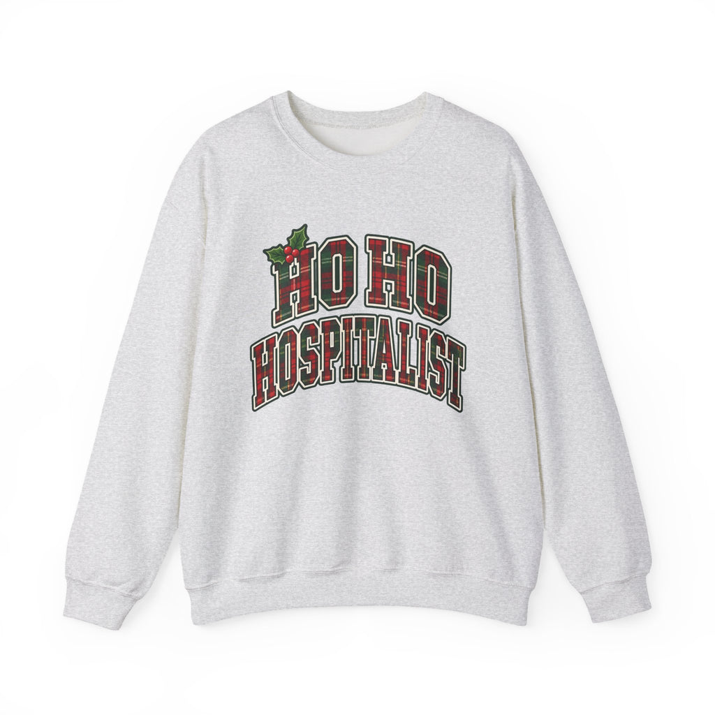 Ho Ho Hospitalist Plaid Sweatshirt in Ash