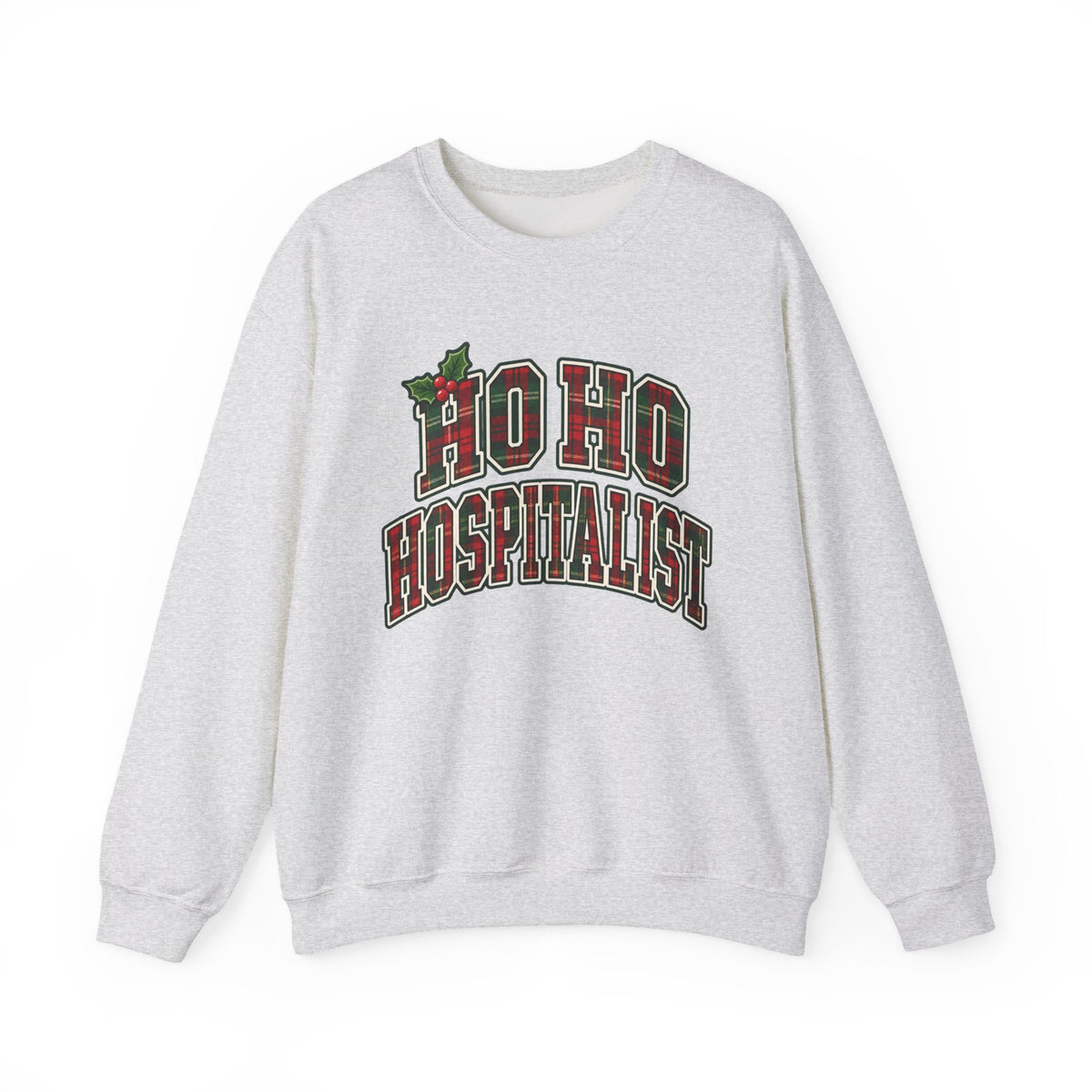 Ho Ho Hospitalist Plaid Sweatshirt in Ash