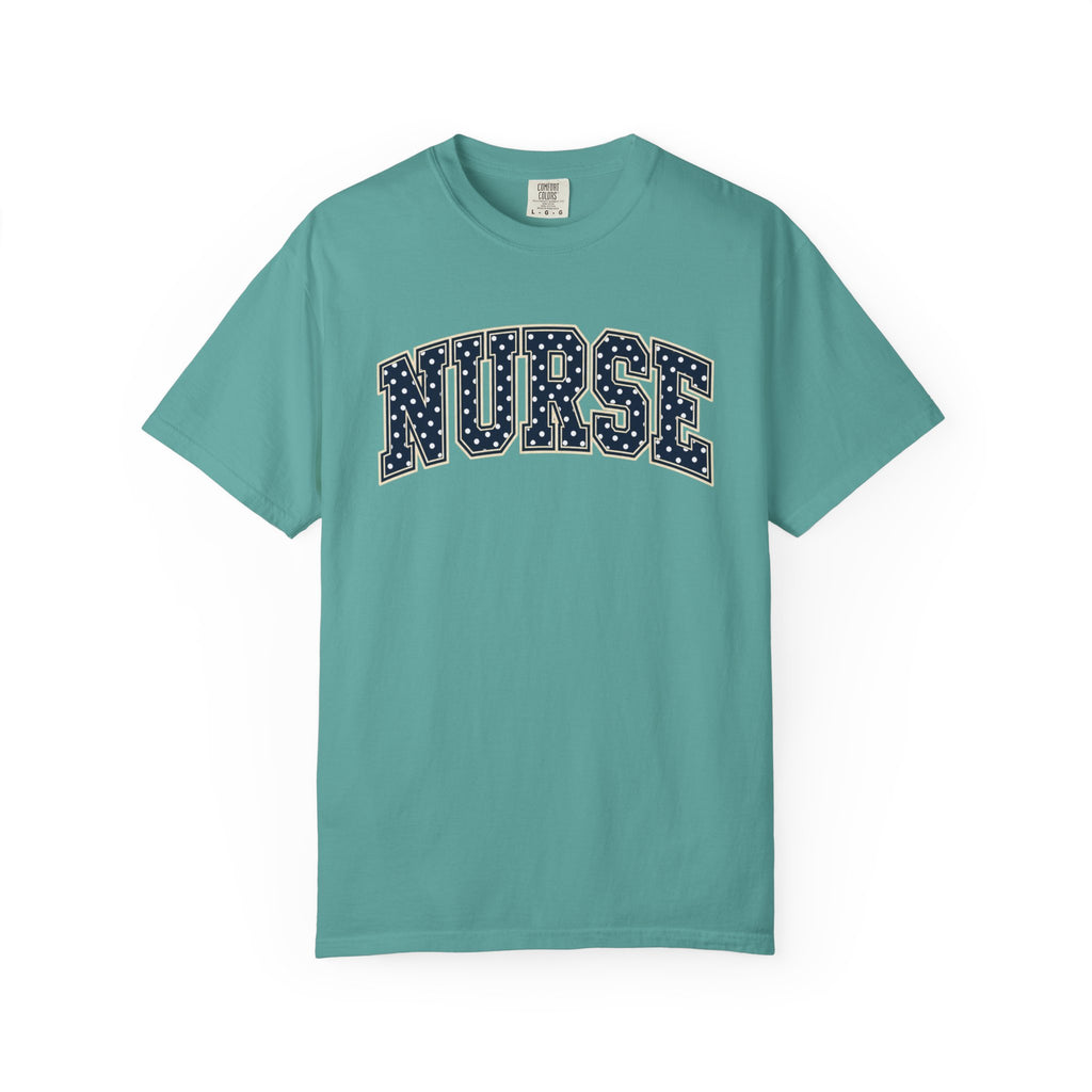 Nurse Varsity Shirt in Seafoam