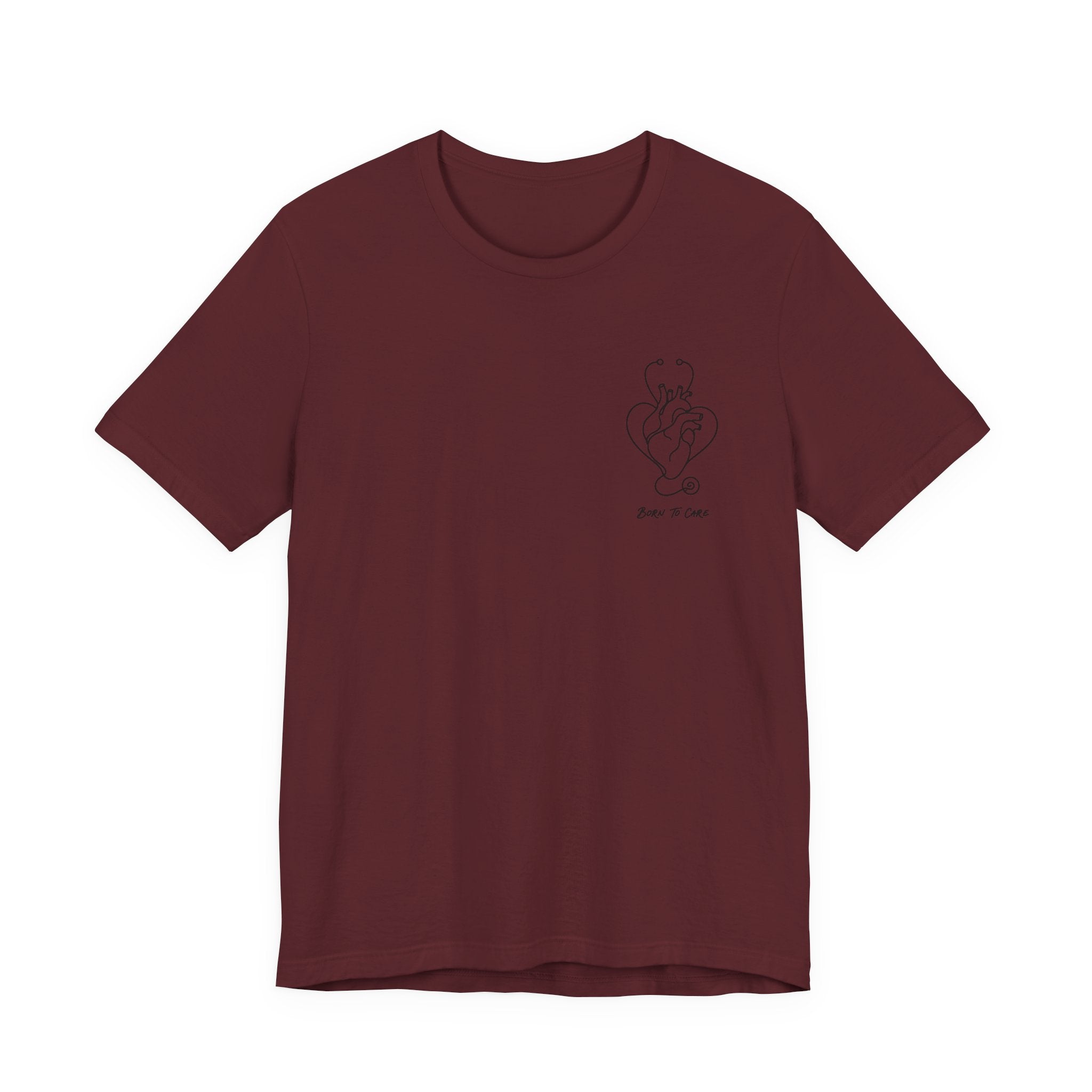 Born to Care Nurse Heart Stethoscope T-Shirt | Nurse Gift