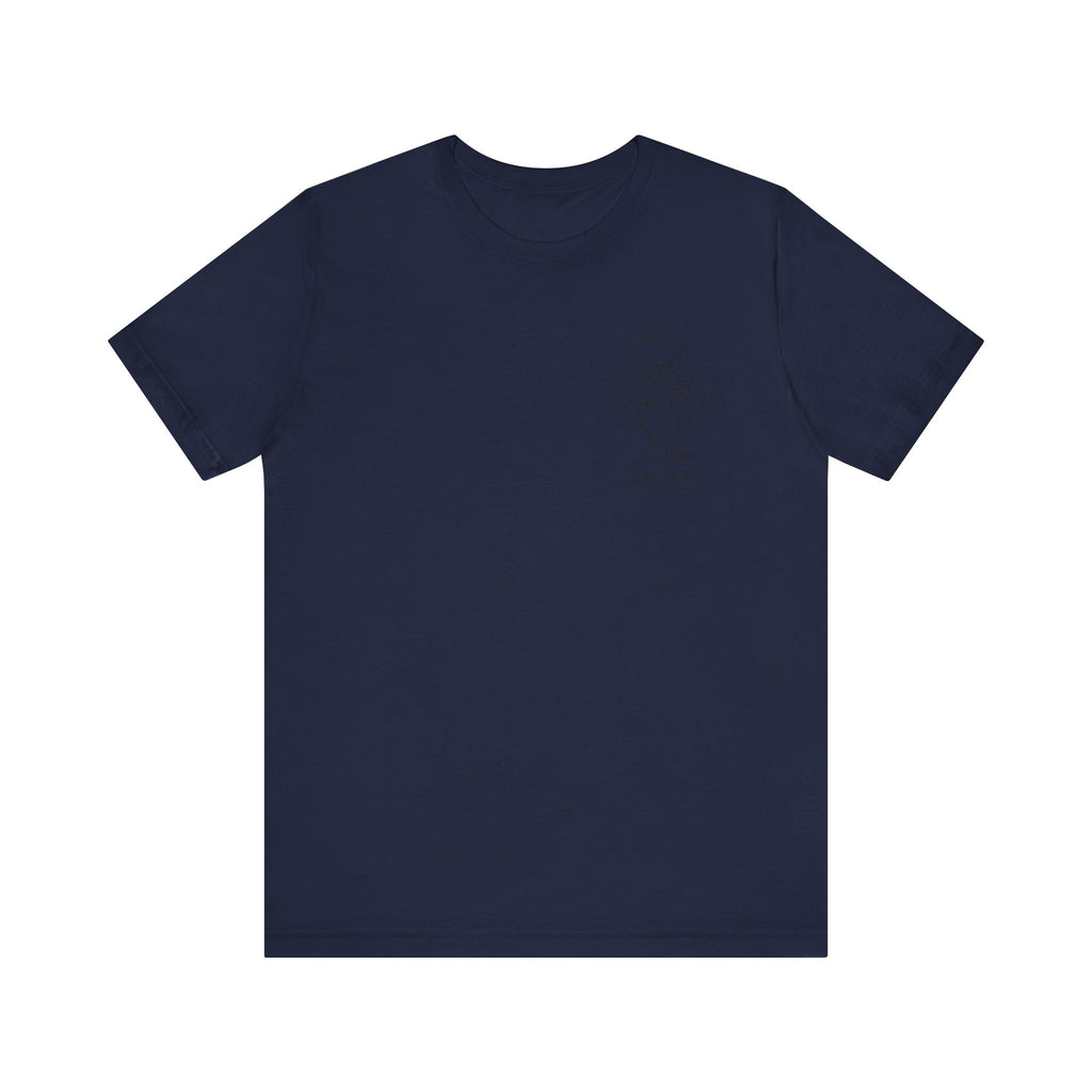 Born to Care Heart Stethoscope T-Shirt in Navy