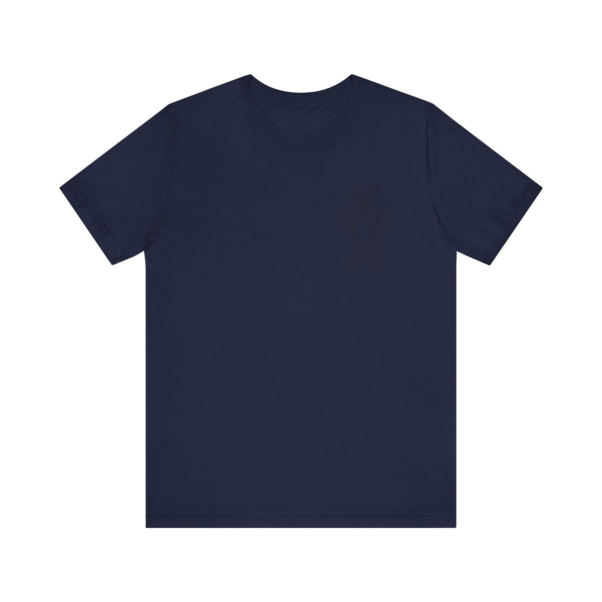 Born to Care Heart Stethoscope T-Shirt in Navy