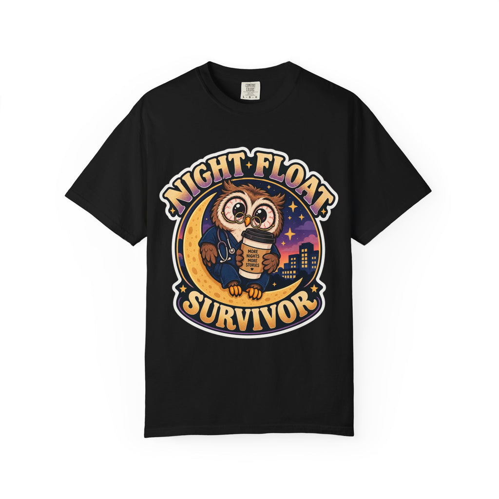 Night Float Survivor Shirt in Black