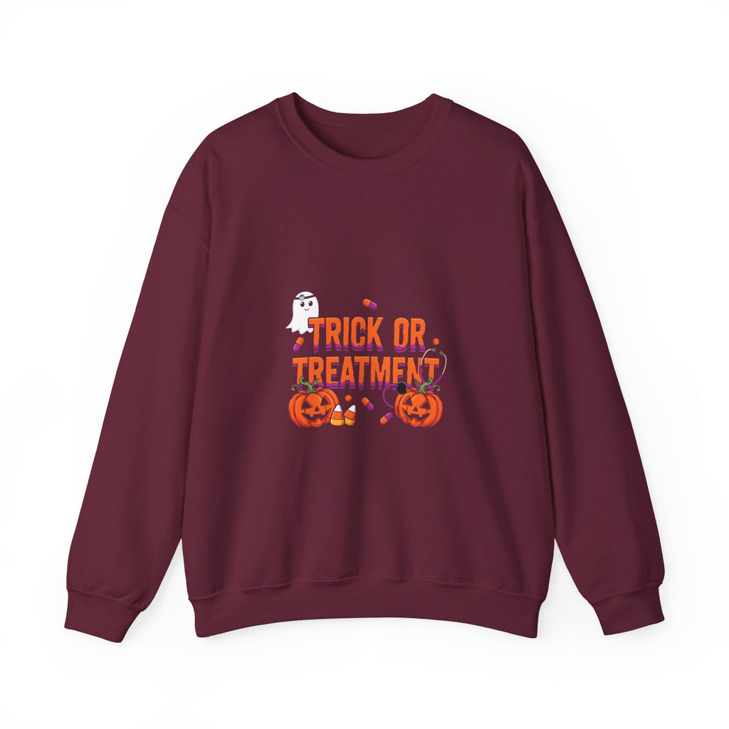 Trick or Treatment Sweatshirt in Maroon